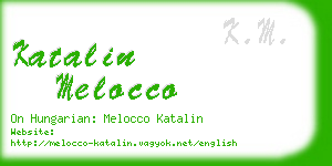 katalin melocco business card